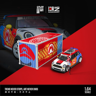 TM1:64 宝马MINI COOPER 唐老鸭 仿真合金汽车模型 收藏摆件礼品