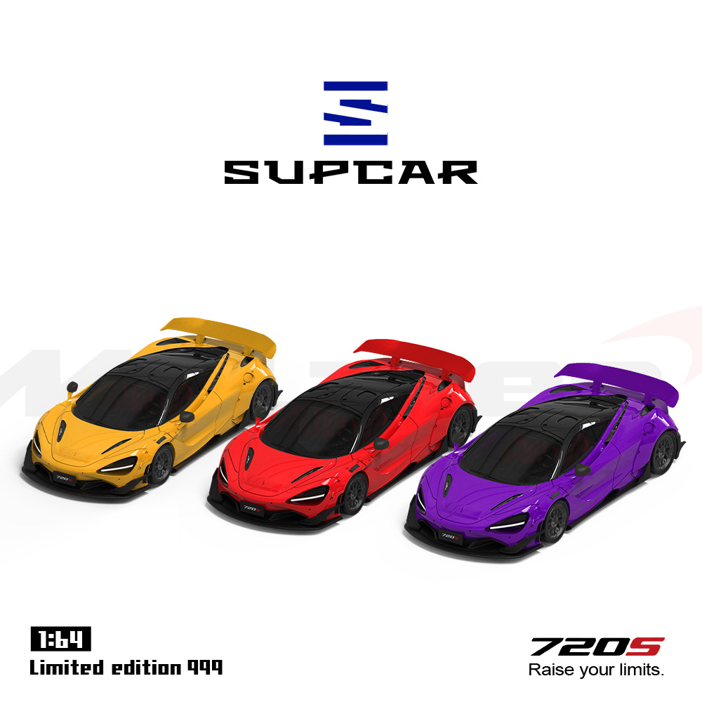 SUPCAR1:64 迈凯伦720S 黑色 灰色 仿真合金汽车模型 收藏摆件