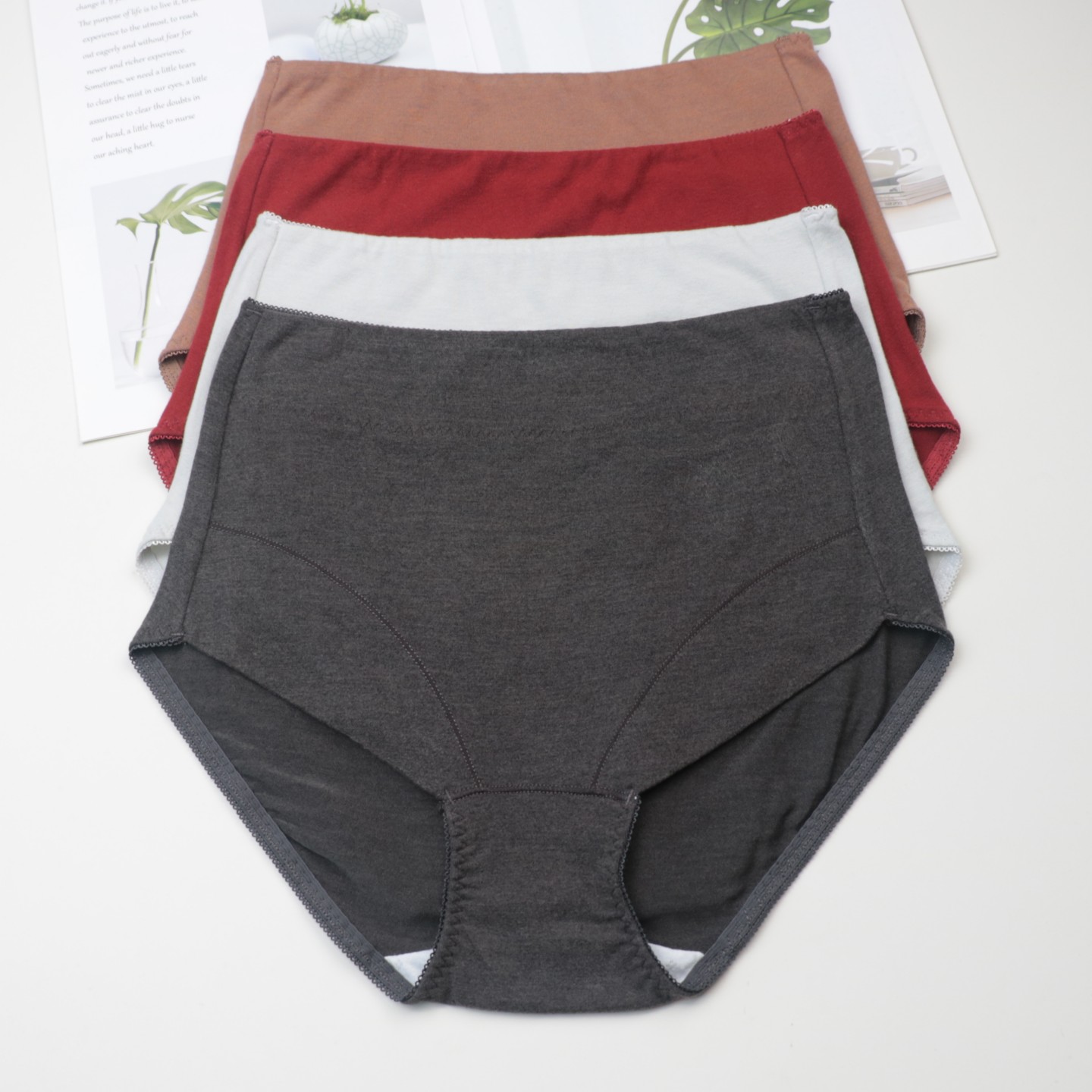 防勒腿高腰包臀女士内裤秋冬暖绒