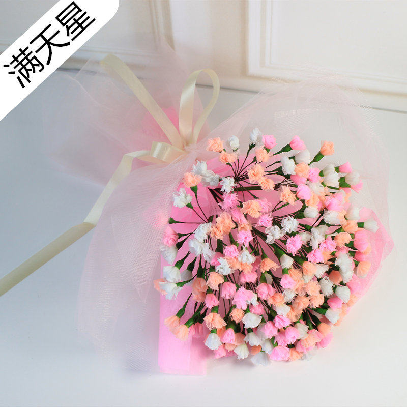 满天星纸花材料包 学习套餐DIY手工花 套餐绵纸花做花材料在类目 鲜花速递/花卉仿真/绿植园艺, DIY仿真花材料, 制作材料（新）, 皱纹纸中 - 来自Buy2taobao.com提供专业的淘宝代购服务