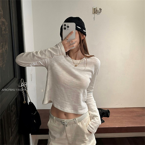 樊樊「Jennie T 2.0!!多色囤绒感好穿」100棉万搭磨毛圆领长袖T恤