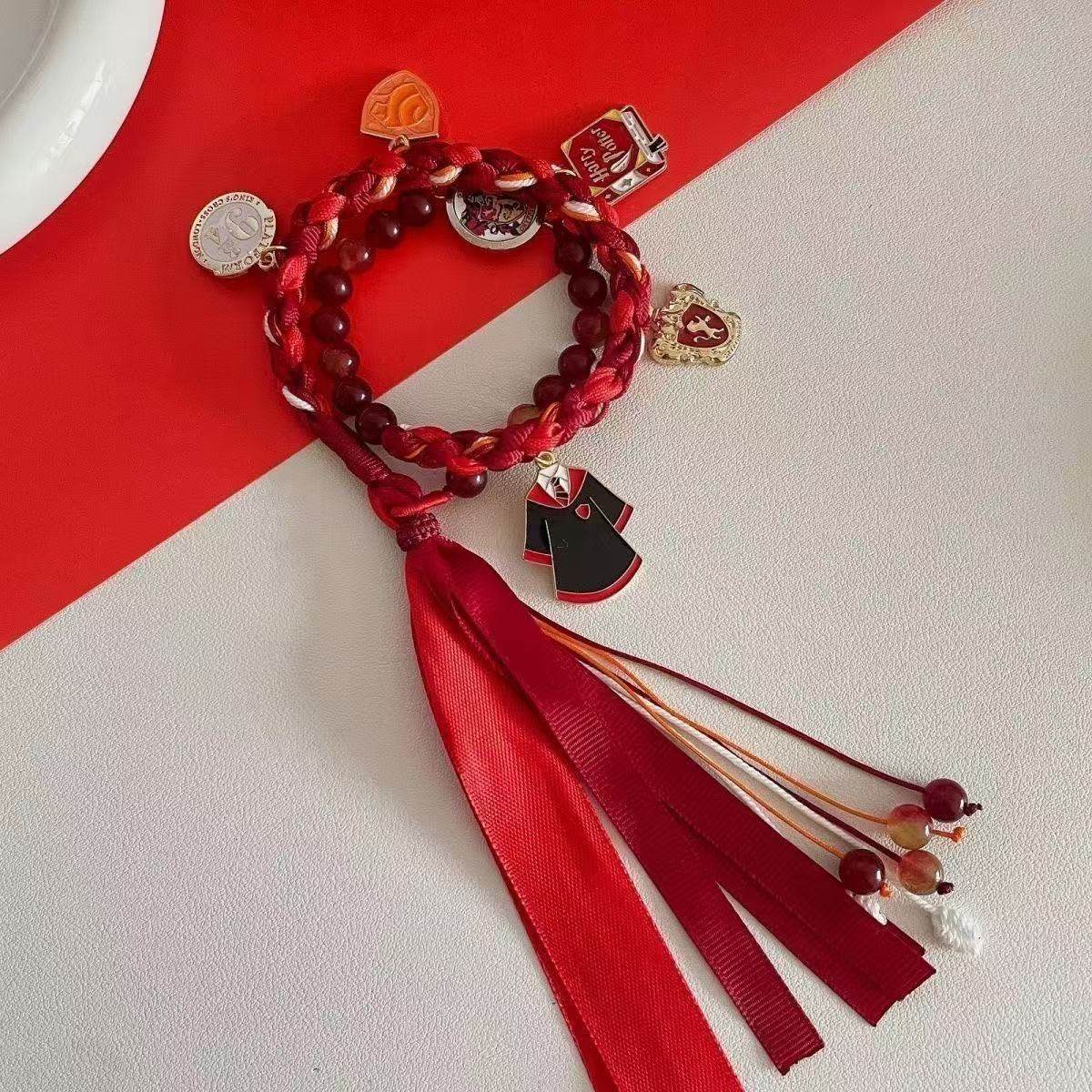 哈利波特周边手链手串狮院獾院鹰院蛇院同款印象编绳手饰情侣礼物