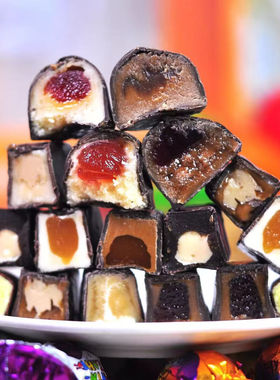 俄罗斯混合糖果500g味夹心糖巧克力多种混装糖果喜糖零食品hzy