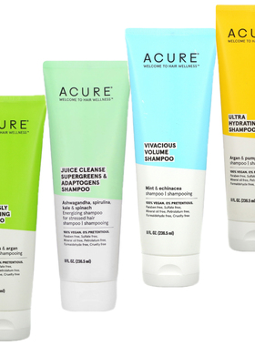 美国acure organics洗发水 温和清洁 天然不刺激 无硫酸盐 滋润