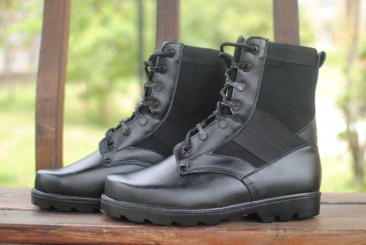 Boots militaires en cuir - dérapage - Ref 1400034 Image 4