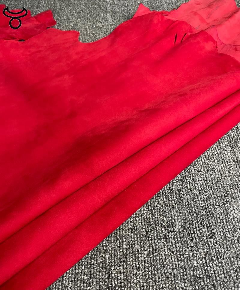 阳光皮料 红色羊反绒 0.9mm 软 xl335