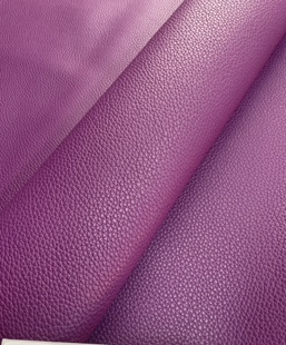 阳光皮料 西班牙进口头层粒面海葵紫tc 手感适中 厚度2.3mm 大货