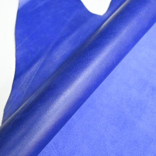 阳光手工DIY皮料 意大利进口蓝紫色油蜡皮 手感偏软 厚度1.0mm