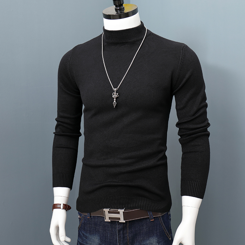 内搭打底衫修身半高领