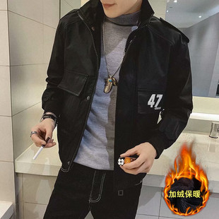 工装外套男秋冬季加绒加厚韩版网红同款休闲上衣潮流社会小伙夹克