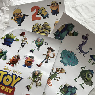 玩具总动员巴斯光年伍迪怪物大学毛怪单眼仔卡通可爱贴纸粘纸装饰
