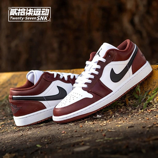 Air Jordan 1 Low AJ1白红黑低帮复古休闲运动鞋篮球鞋HF3148-102