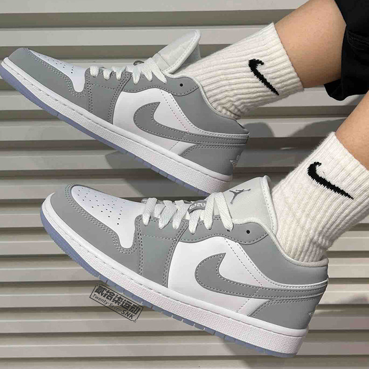 Air Jordan 1 Low AJ1灰白小迪奥低帮休闲运动篮球鞋DC0774-105,运动鞋new,运动休闲鞋,淘宝优惠券,粉丝福利购,淘宝优惠卷