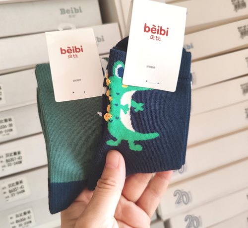贝比秋冬中大童运动休闲吸汗棉袜  89.8高棉无骨舒适舒适男童袜