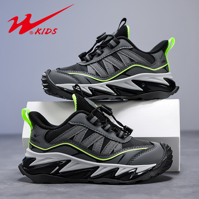 双星男童鞋子2025春秋款新款皮面防水儿童运动鞋男孩休闲帅气潮流