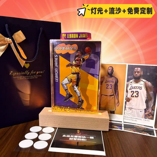 新篮球詹姆斯杜兰特库里欧文东契奇罗斯桌面摆件手办男生生日礼物