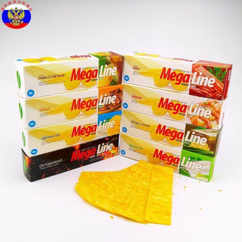 俄罗斯进口迈咔薯片长条100g*3盒
