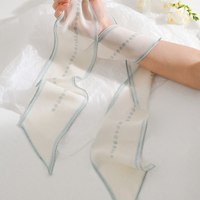 真丝丝巾细长条搭配衬衫丝带脖饰