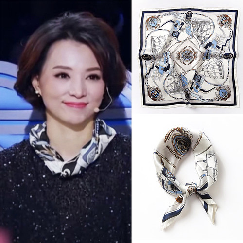 真丝桑蚕丝小方巾丝巾妈妈款围巾
