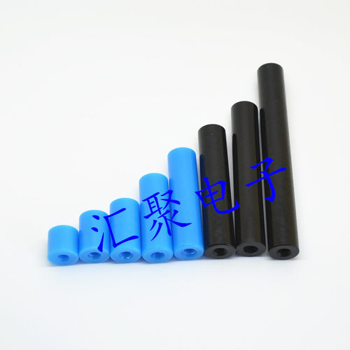 POM黑色压棒直径10mm长度10-100mm胶棒 圆胶柱 M4内牙支撑柱