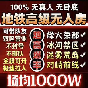 和平精英地鐵無人局房逃生人機無真人場均800萬千萬裝 備 特價