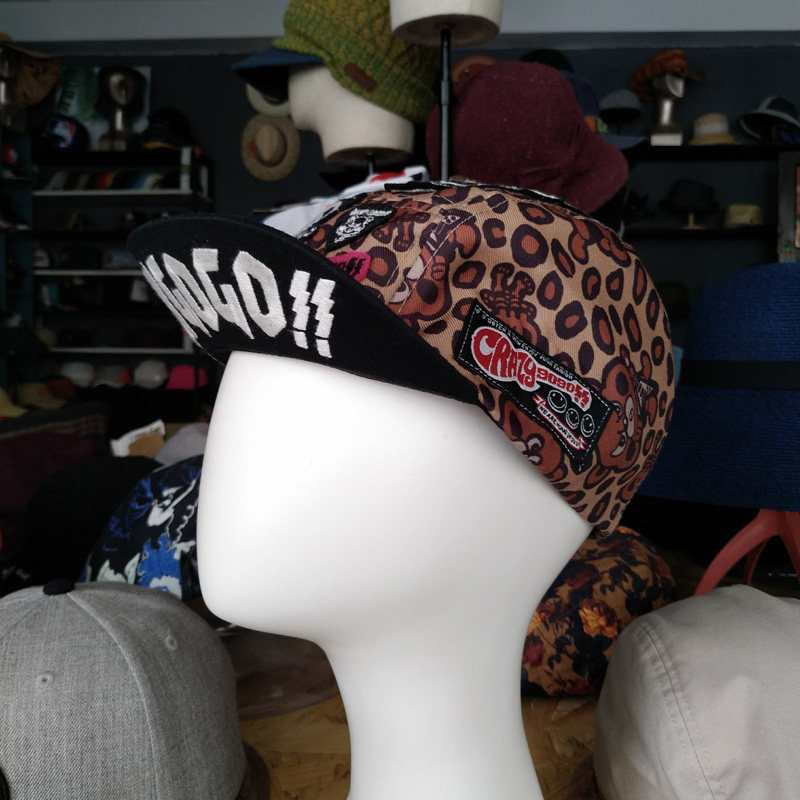 crazy gogo 日本潮牌帽子 翻檐鸭舌帽 日系重工刺绣棒球帽 五片帽