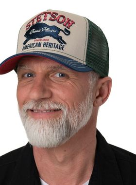 美式复古卡车司机帽夏天户外网帽 stetson高顶弯檐鸭舌斯坦森帽子