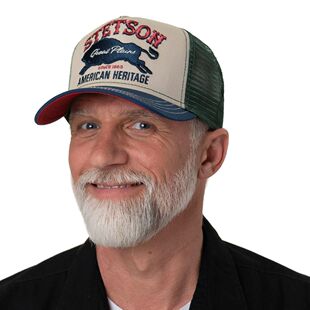 美式 stetson高顶弯檐鸭舌斯坦森帽子 复古卡车司机帽夏天户外网帽