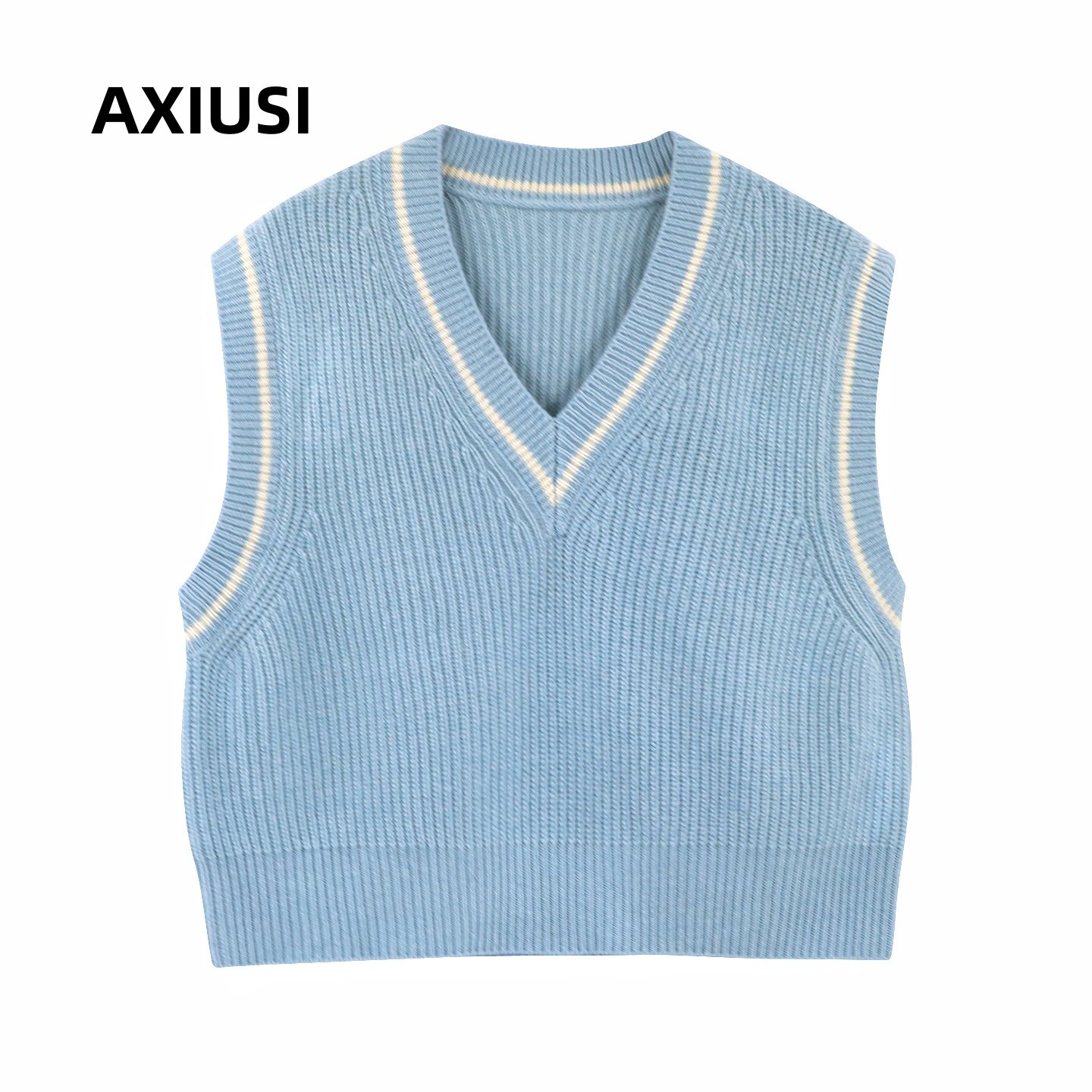 学院风文艺复古100%纯羊毛针织马甲2025秋冬新款短款无袖叠穿毛衣