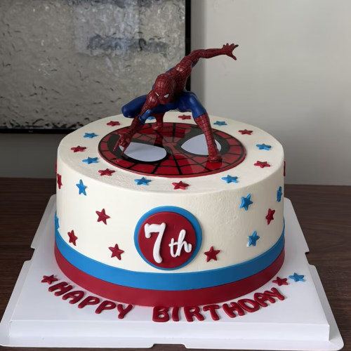 蜘蛛人英雄超人侠蛋糕装配件蜘蛛网复仇英雄小男孩生日蛋糕插件