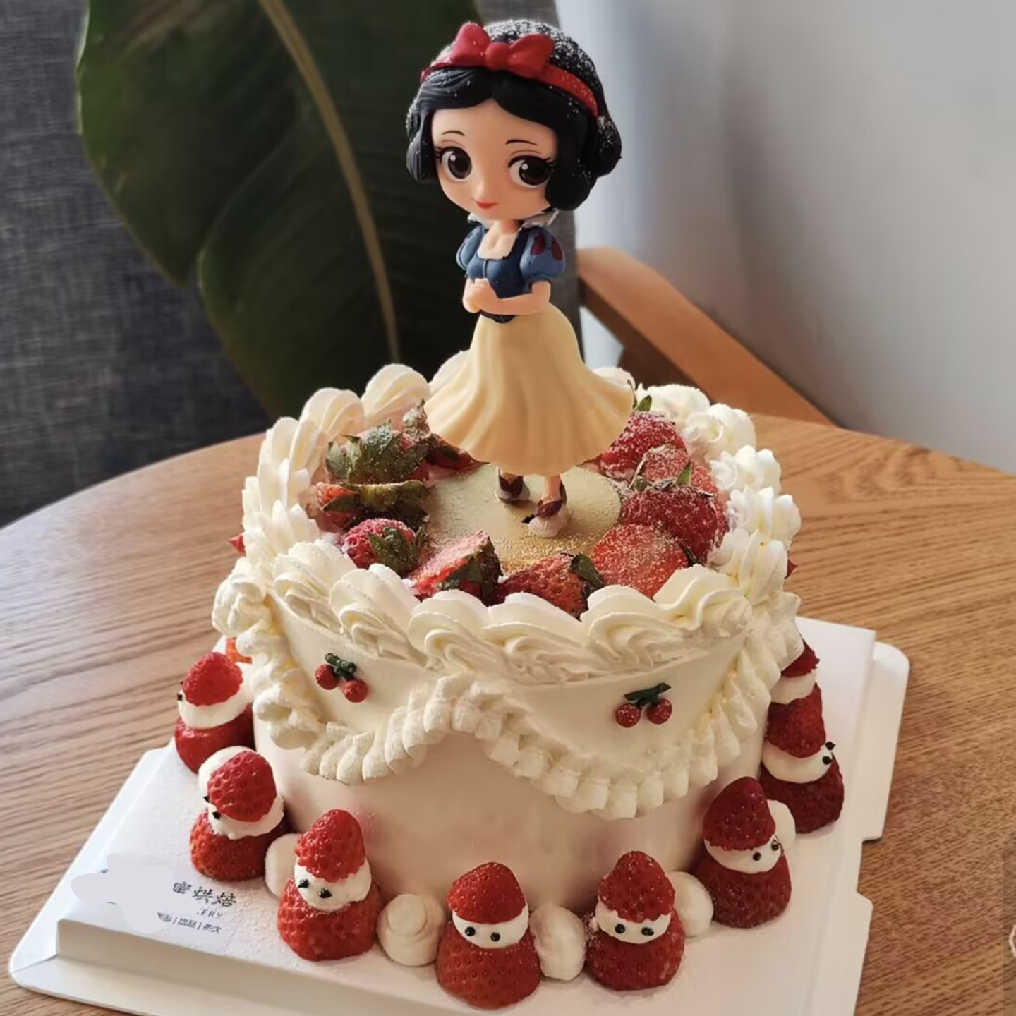 小女孩周岁蛋糕装饰摆件下午茶爱丽蝴蝶结冰雪公主蘑菇屋小树房子