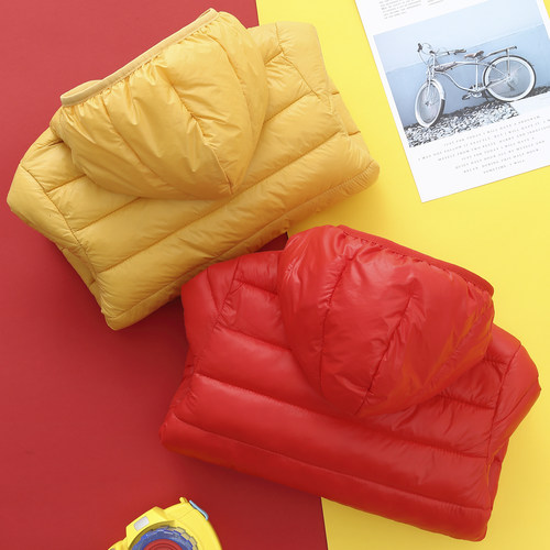 新款儿童轻薄羽绒棉服中大童冬装