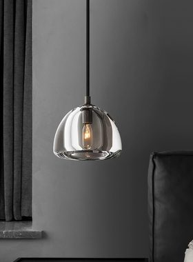 RH Hemisphere全铜水晶吊灯高档餐厅卧室床头灯入户玄关吧台吊灯