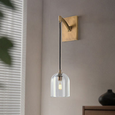 RH全铜水晶中古背景墙楼梯间壁灯