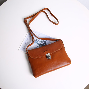 头层植鞣牛皮新款 迷你小包包女真皮小方包高级感手机包单肩斜挎包