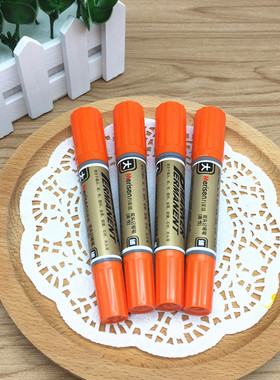 橘色橙色记号笔大头笔油性笔彩色大双头记号笔粗双头马克笔pop笔