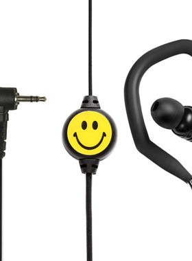 匠克jiangke笑脸耳机线M1 6200C2.5MM单孔二合一铝箔耳机线  黑色