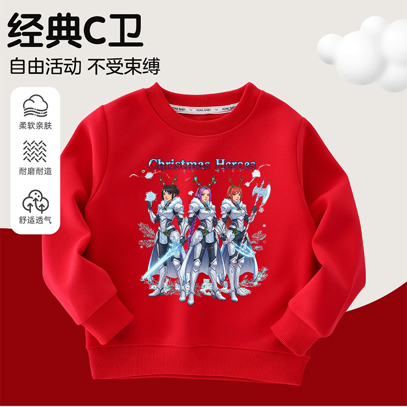 kpop猎魔女团童装周边鲁米米拉佐依长袖女童秋季可爱休闲百搭卫衣