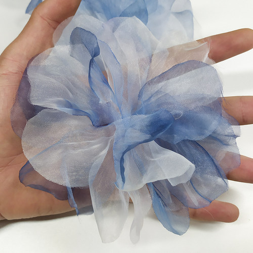 欧根立体渐变荷叶花朵手工diy