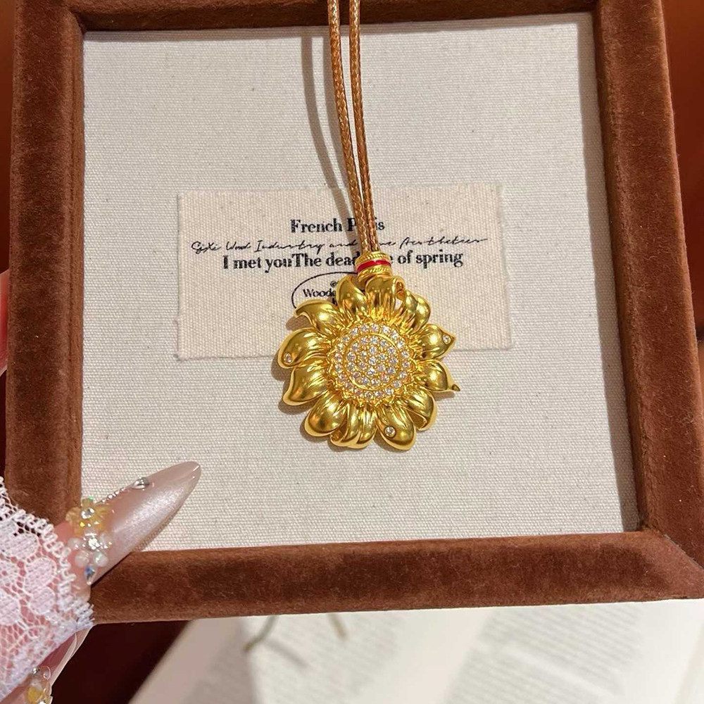 向日葵黄金吊坠999纯金向阳花图片