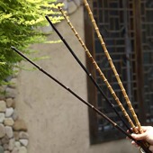 竹鞭教鞭戒尺家用竹根条天然紫竹鞭把玩收藏手工调直教棒棍家法棍