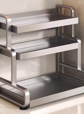 日本进口MUJIE枪灰厨房调味品置物架台面筷子刀架多功能放盐调料