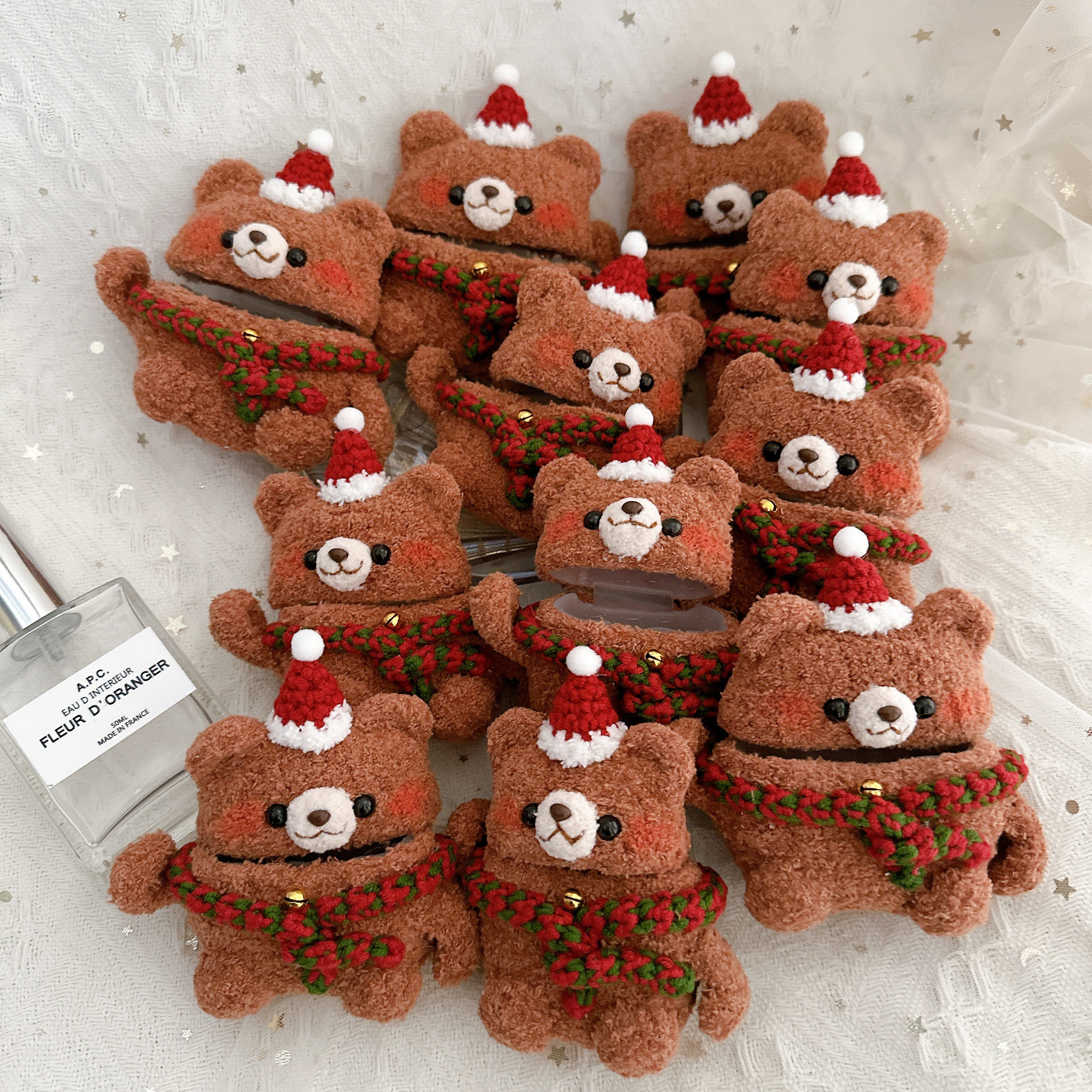 AirPods pro2耳机套适用苹果3代保护壳软硅胶手工针织围巾熊女可爱风韩国ins小众礼物挂件新款无线蓝牙毛茸茸,3C数码配件,耳机保护套,淘宝优惠券,粉丝福利购,淘宝优惠卷