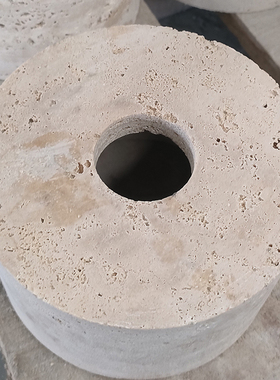 天然洞石底座定制别墅装饰摆件