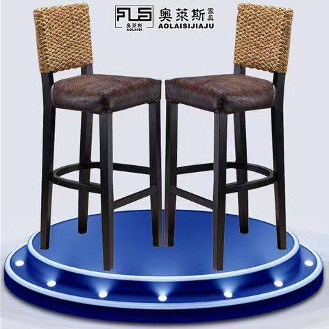 藤茗匠藤椅高脚椅吧椅餐椅靠背椅