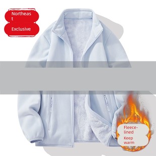 东北男女巨厚抓绒衣7A抗菌冲锋衣内胆摇粒绒哈尔滨零下40度防寒衣