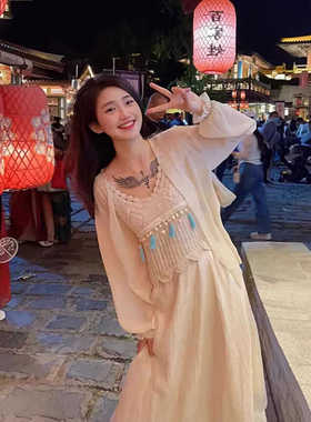 适合去云南旅游穿搭女装民族风裙子套装拍照好看的大理丽江服装