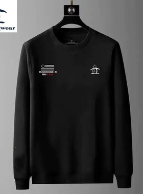 MUNSINGWEAR/万星 男士秋冬高尔夫保暖运动休闲长袖圆领宽松卫衣