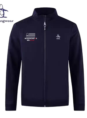 MUNSINGWEAR/万星威高尔夫2024新款服装男秋季新休闲保暖针织外套