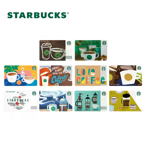 Starbucks星巴克 咖啡星人系列星礼卡 实体储值卡 送礼礼品卡
